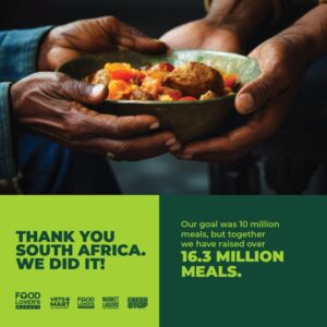 Read more about the article Over 16 million meals raised by Food Lover’s Market for FoodForward SA during Hunger Month